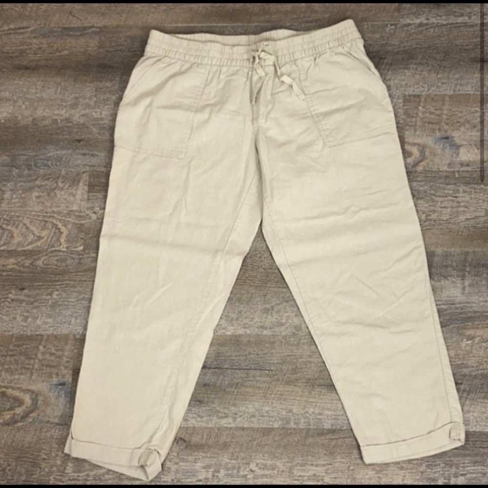 Old navy black petite linen pants